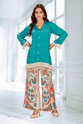 crape Co-ord Set with printed pants